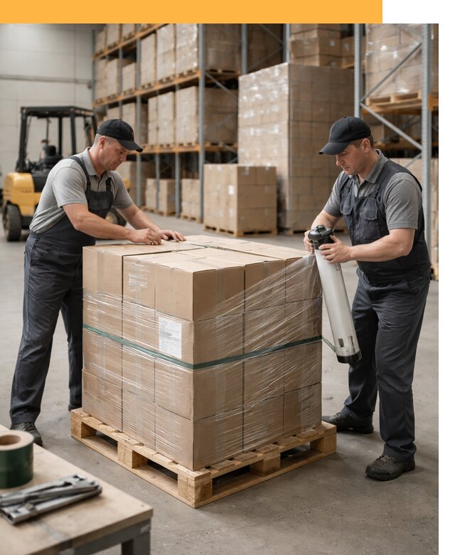 Упаковка и паллетирование грузов от 3570 руб: защита и крепление