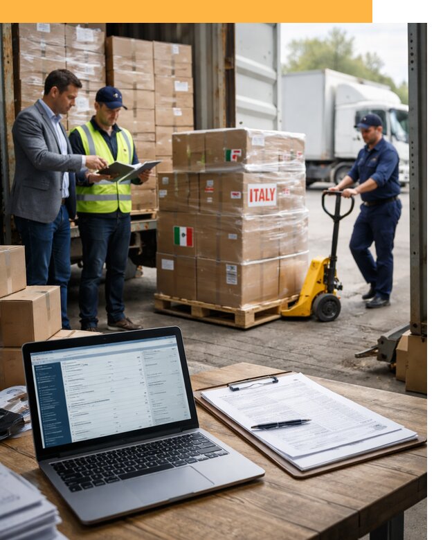 Доставка грузов из Италии: морские и авиаперевозки от 18362