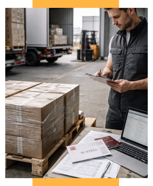 Доставка в Австрию от 66307 р. Логистика и экспорт СетСервис-Блб