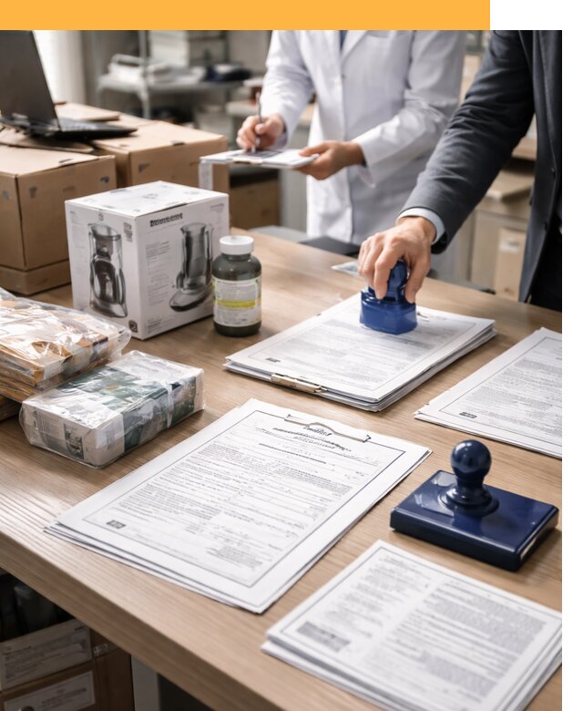 Сертификация импортных товаров от 12241 с таможенным сопровождением